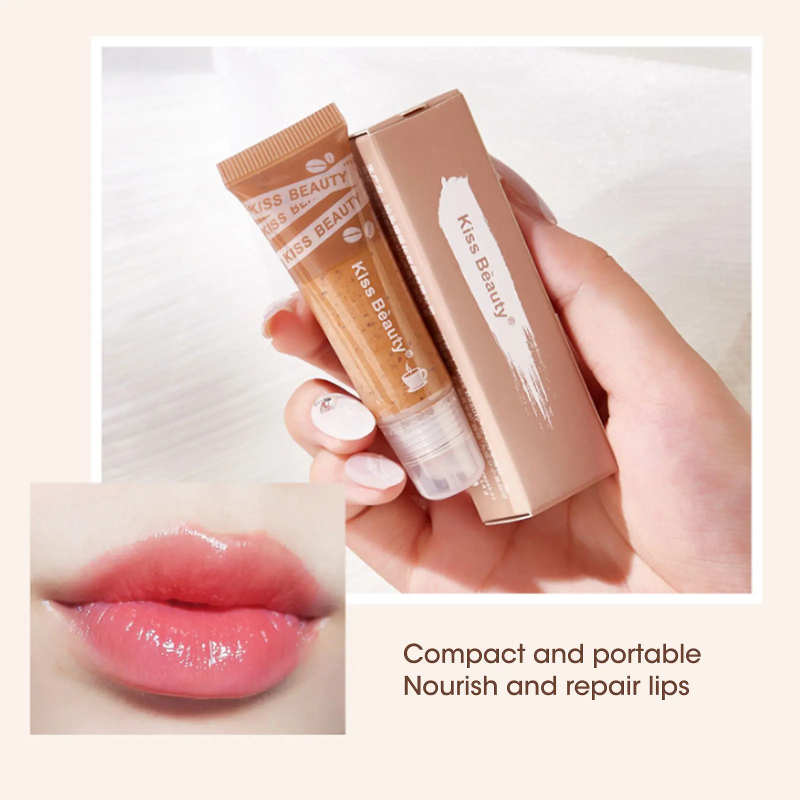 

Coffee Lip Scrub Exfoliating Moisturizing Hydrating Moisturizing Fade Lip Wrink Dead Skin Gel Removal Lip Balm Nourish