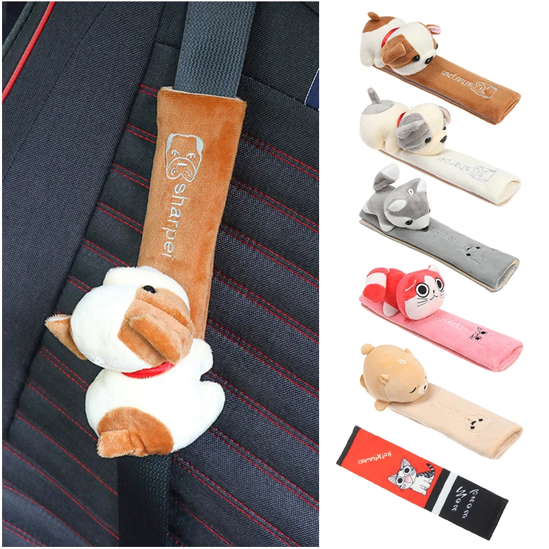 

Car Seat Belt Shoulder Protector, Cute Cartoon Safety Seat Cover, Child Seat Belt Protection Plush Filled Car Supplies