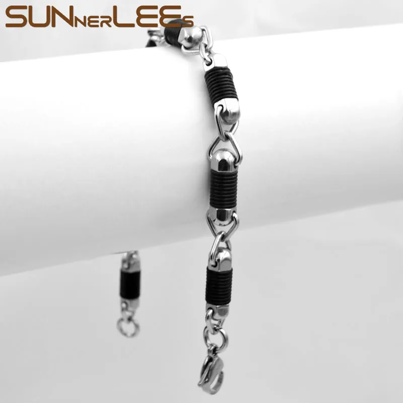 Браслет SUNNERLEES из нержавеющей стали 316L 7 мм Геометрическая цепочка серебристый