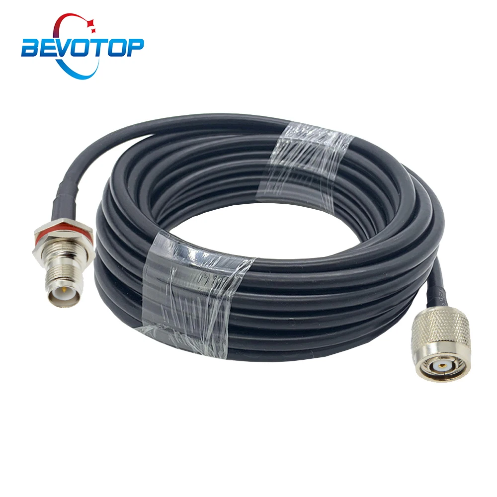 

RP-TNC RG58 Pigtail RP TNC Male to Female Bulkhead 50 Ohm Coaxial Cable RF Extension Cord Jumper 50CM 1M 2M 5M 10M 15M 20M