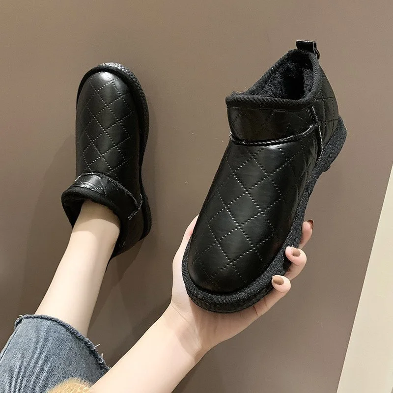 

winter 2021 new women's boots fashion snow boots women thick-soled warm cotton boots frosted and velvet thick women's boots