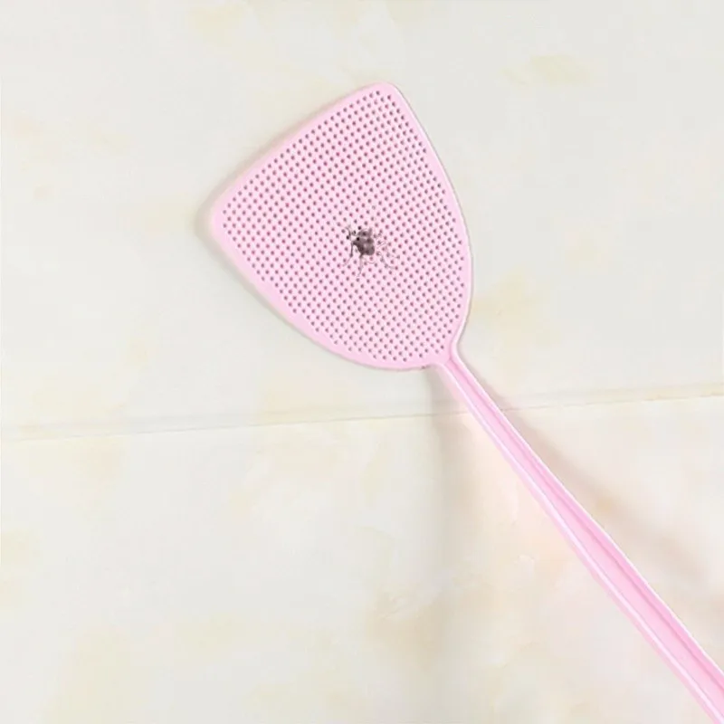 1 шт. пластиковая мухобойка с длинной ручкой случайный цвет|Мухобойки| |