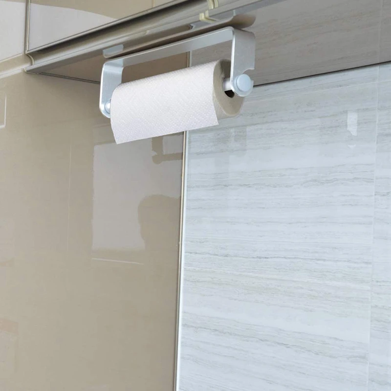 Self Adhesive &amp Wall Mount Paper Towel Holder Dispenser Kitchen Tissue Stand Under Cabinet-Silver | Обустройство дома