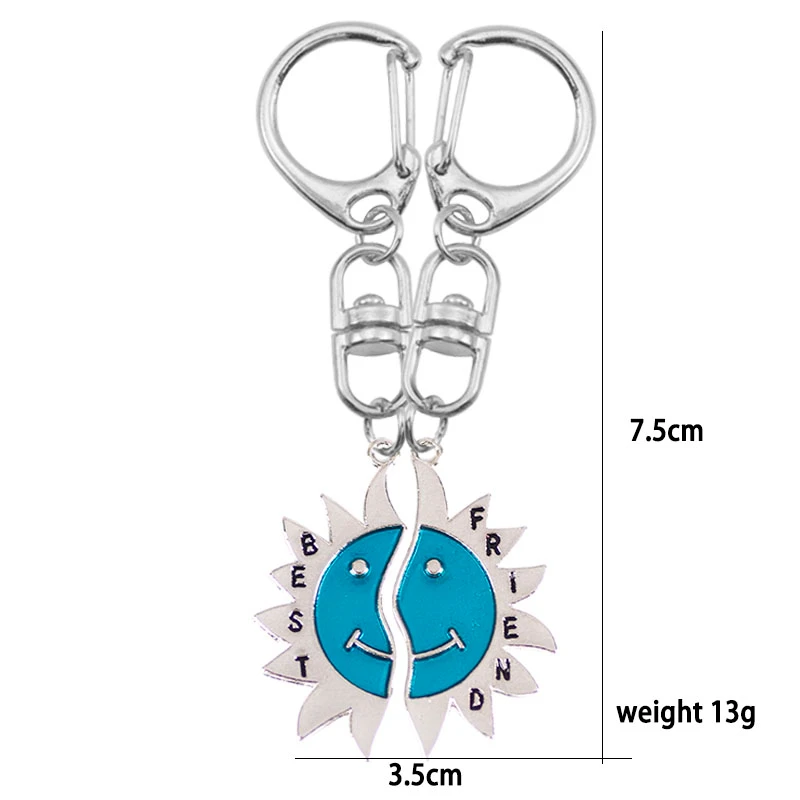 

Unisex 2-piece Backpack Keychain Sunflower Letter Pendant Key Chain Car Student School Bag Accessories Jewelry New Arrivals