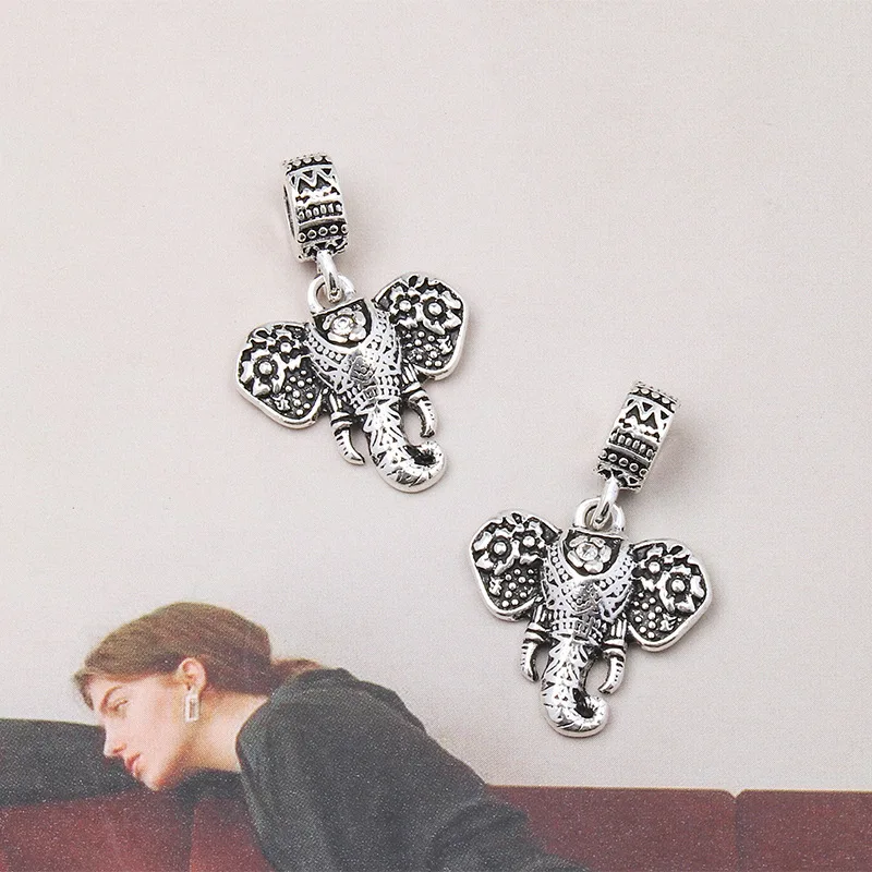 2021 подвеска шармы бусины в виде слона изготовление ювелирных изделий подходит