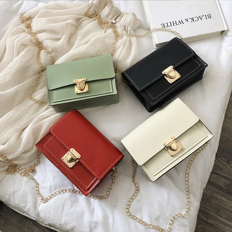 

Women's Bag 2021 New Fashion Korean Versatile One Shoulder Messenger Bag Fashion Simple Chain Small Square Bag