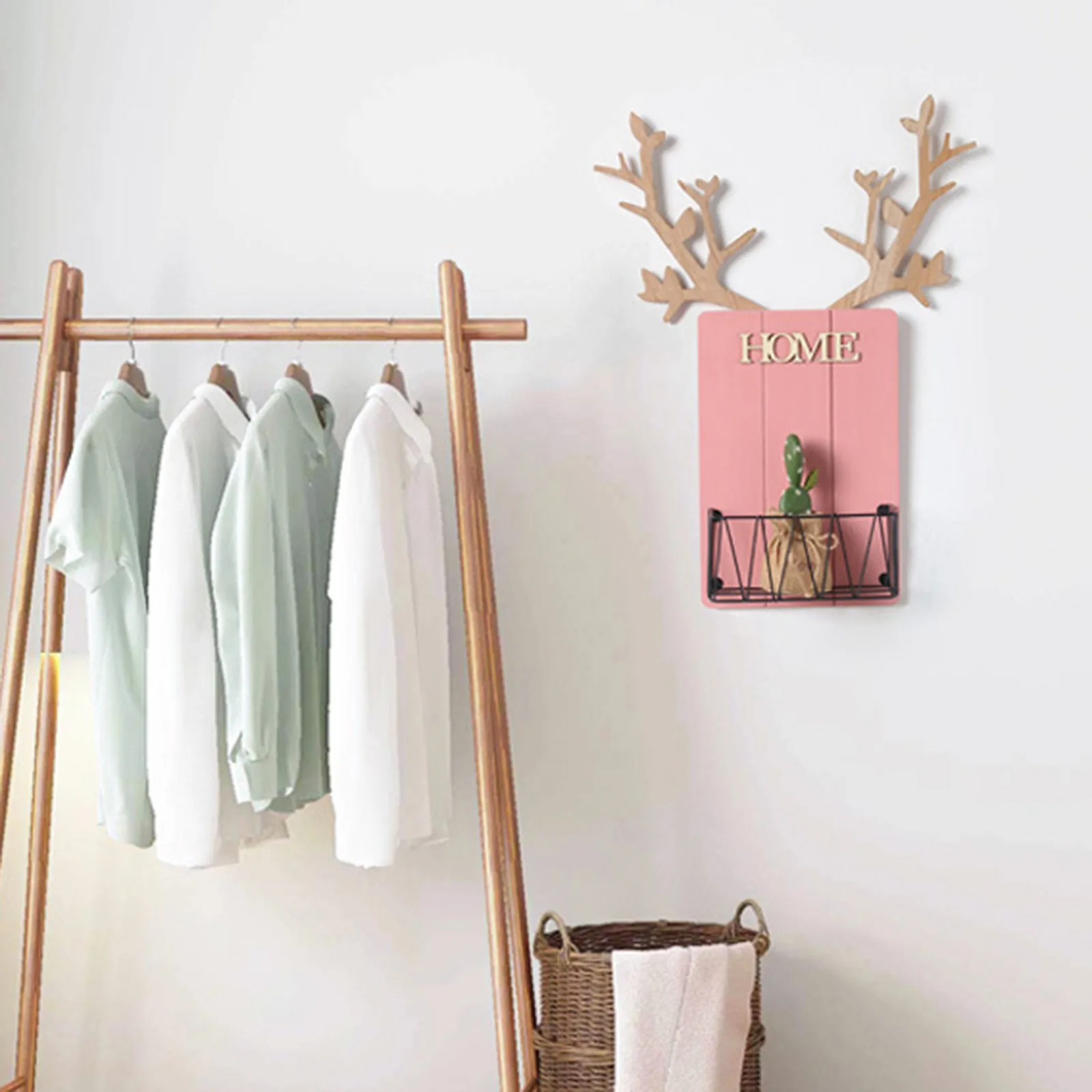 

Nordic minimalist style creative wooden antlers wall decoration wall hanging wall decoration home living room decoration decor