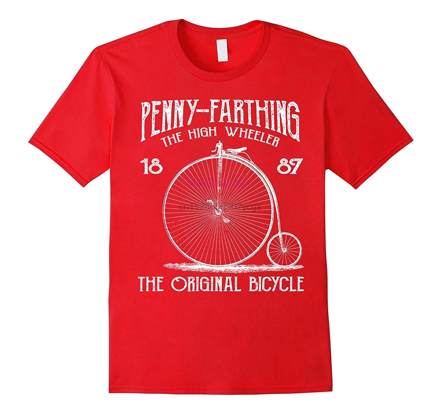 Новинка мужская рубашка винтажная велосипедная футболка Penny Farthing в стиле ретро |