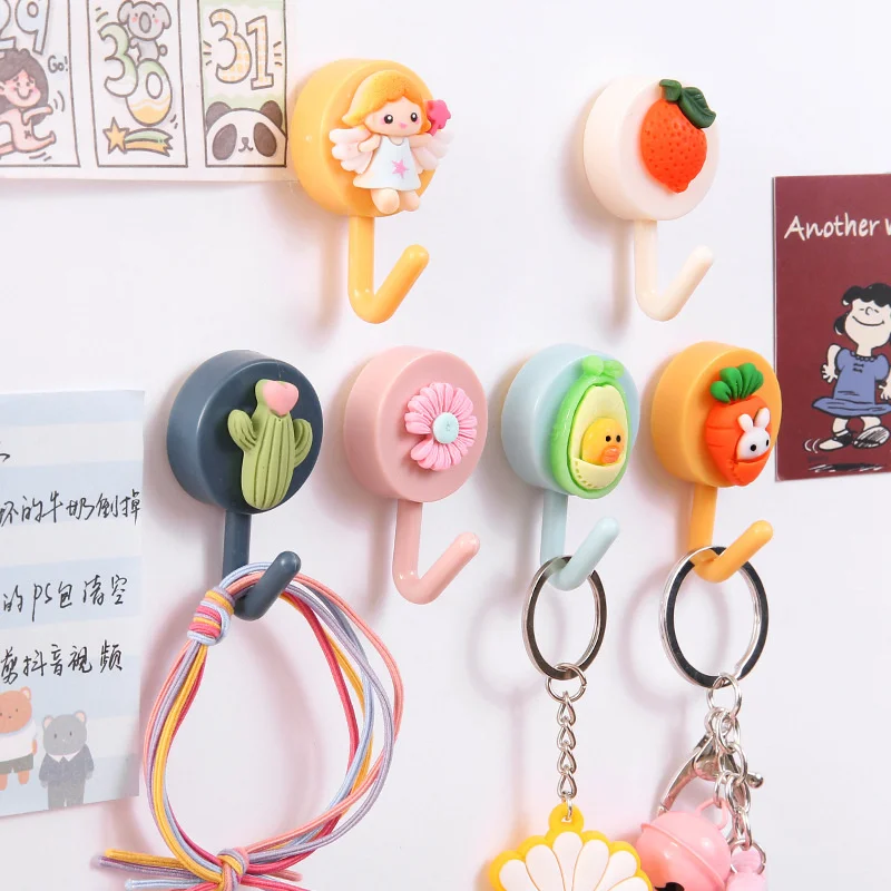 

New Cute Animal Wall Hook Coat Towel Hanging Plastic Mask Holder for Key Holder Bathroom Organizer Wall Decor Home Accessories