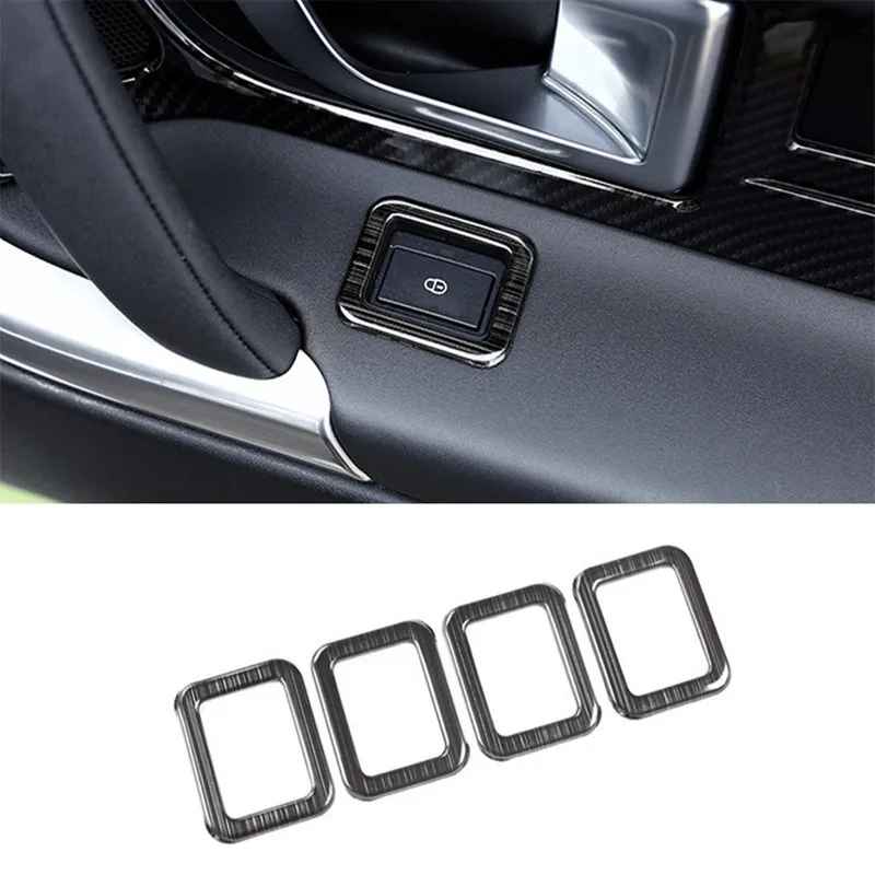 

Car Door Safety Lock Frame Decoration Cover Trim 4Pcs For Land Rover Discovery Sport 2015-2018 Interior Accessories