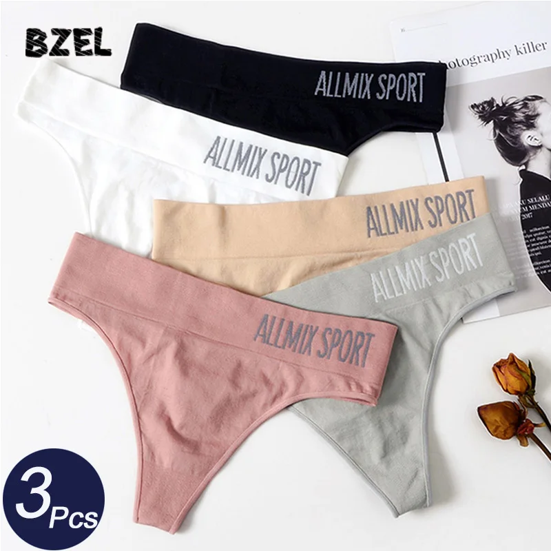 BZEL 3 шт./лот сексуальные женские хлопковые спортивные трусики комплект нижнего