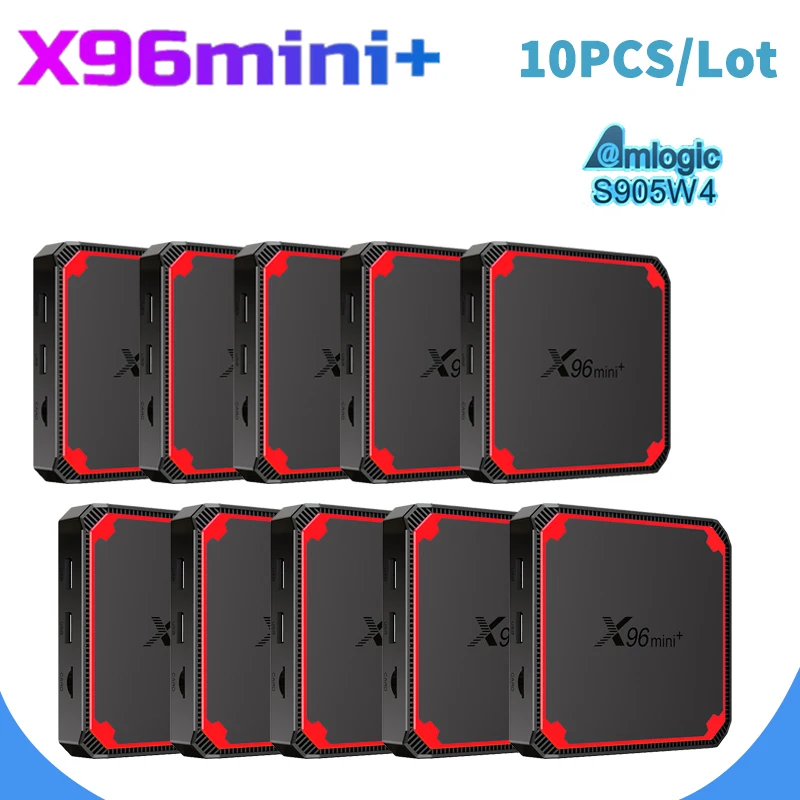 10 шт. X96 Мини плюс Android9.0 Amlogic S905W4 8GB 16G 2 4G и 5G двойной WIIF Декодер каналов кабельного