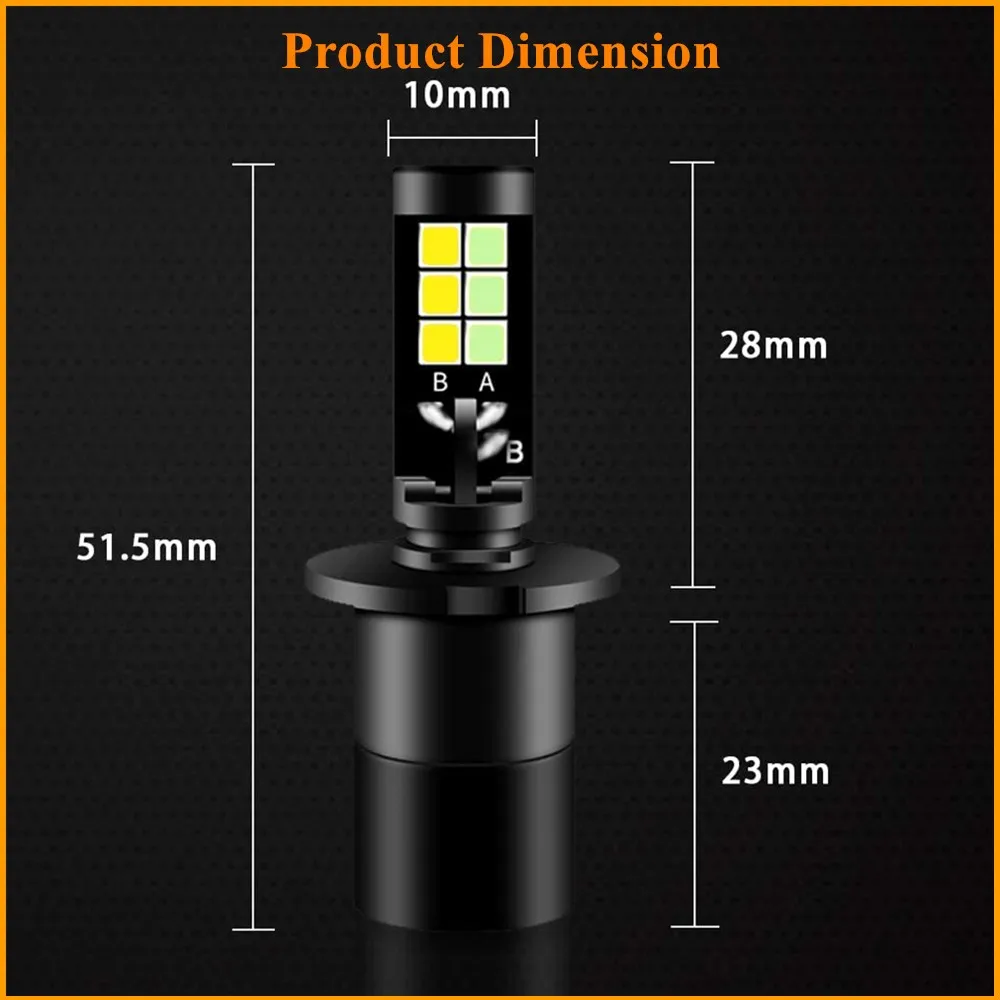 H3/H8/H11/880/881/9005/9006 светодиодный туман светильник лампочка 3030SMD 35 Вт s лампочки 1900LM