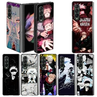 case for samsung galaxy z fold 3 black hard phone cover z fold3 5g shockproof bumper zfold 3 shell fundas jujutsu kaisen anime