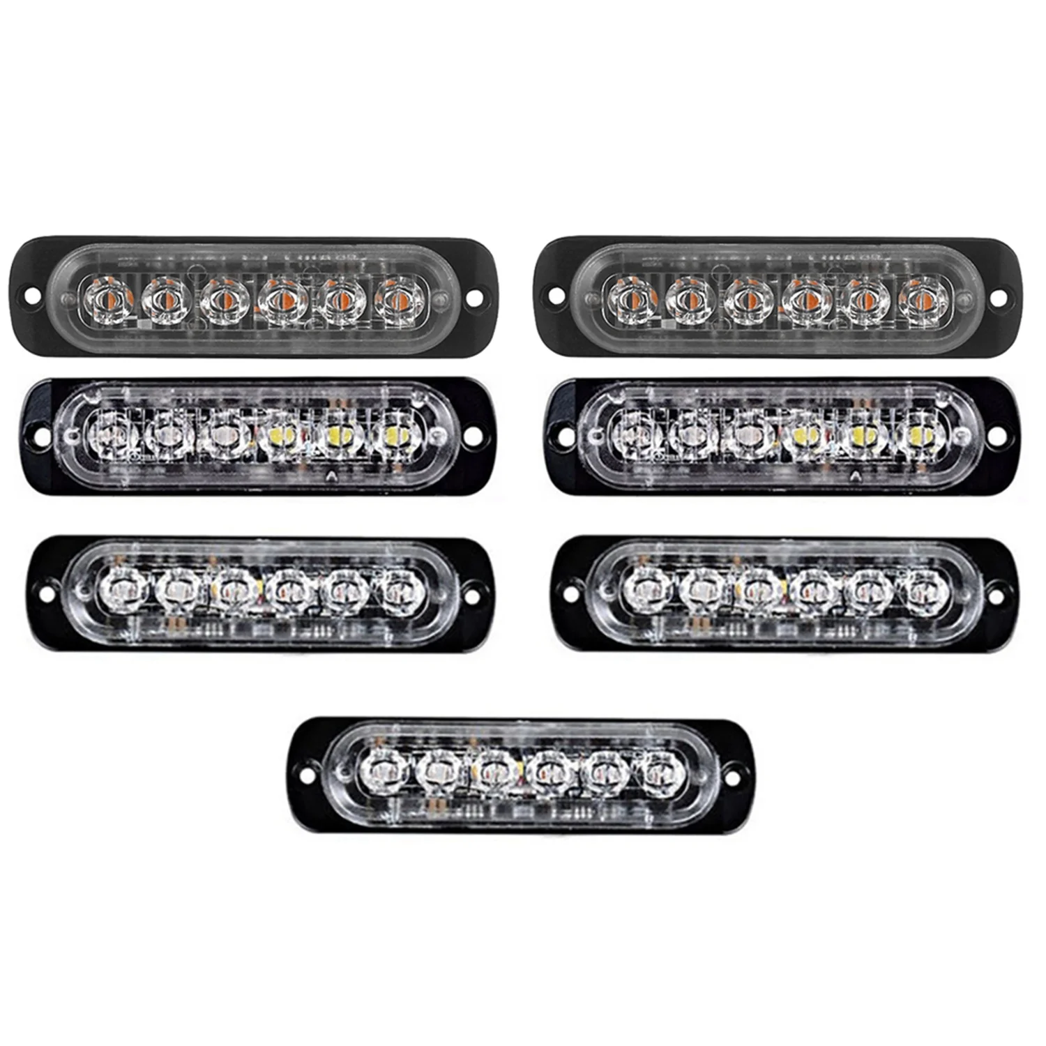 

4Pc 6-LED Light Flash Emergency Car Vehicle Warning Strobe Flashing