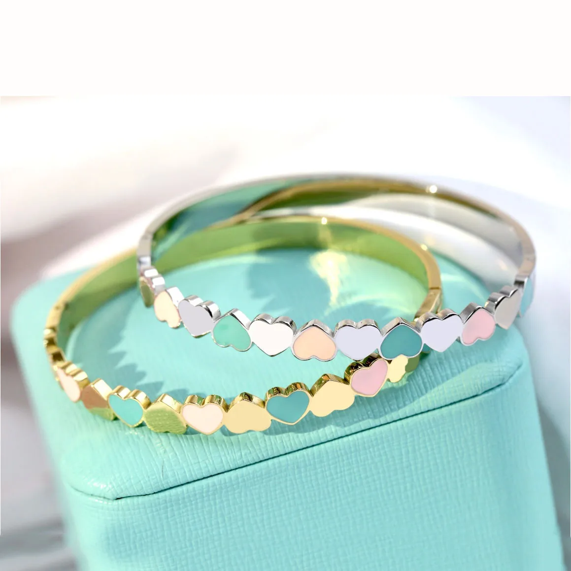 

Original 1:1 Sterling Silver Tif Bracelet High Quality Color Love Bracelet For Ladies Christmas Party Exquisite Luxury Jewelry