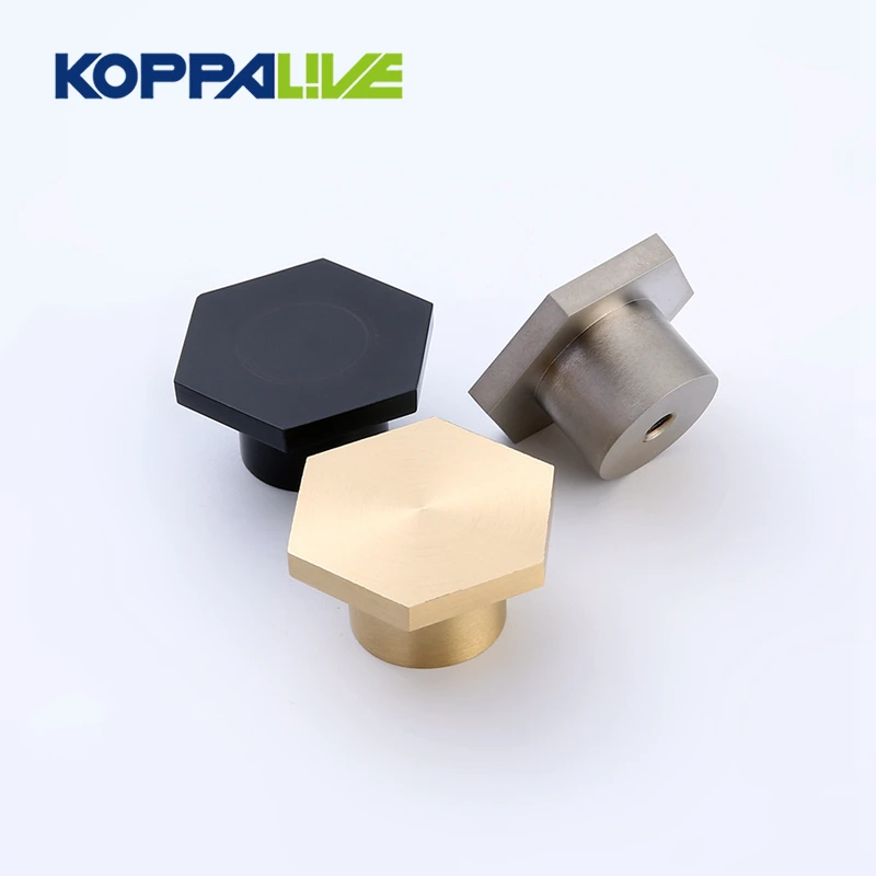 

Hexagonal Unique Design Brass Wardrobe Knobs Dresser Drawer Pulls knobs for kitchen Furniture Hardware