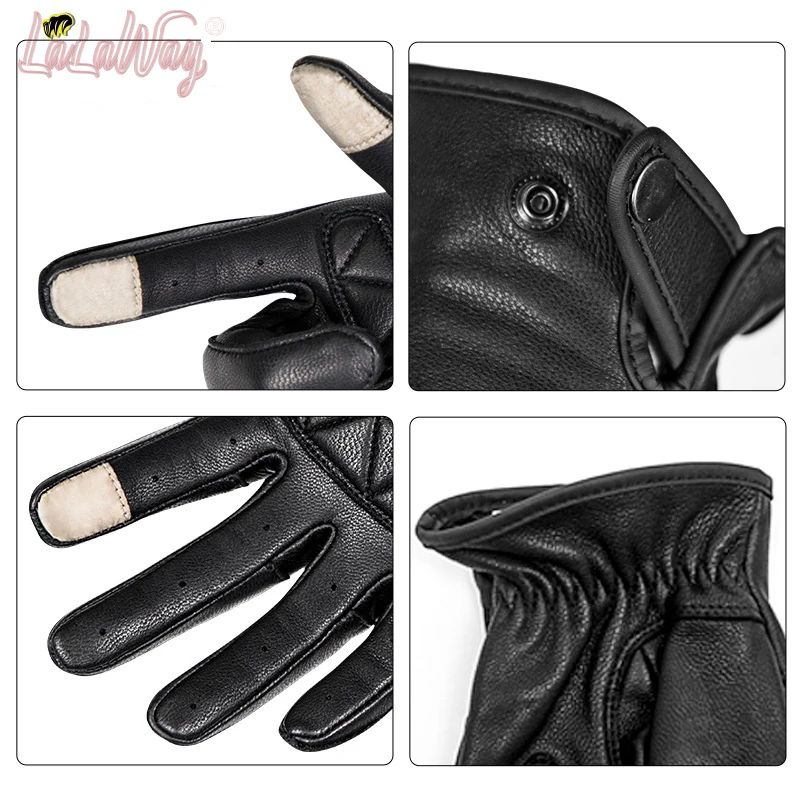 Кожаные перчатки натуральная кожа овчина высокое качество мотоцикл езда