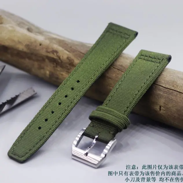 

New Handmade watch band outdoor sports submarine watch army green 20mm21mm22mm high quality nylon Watch Band Leather Watch Band