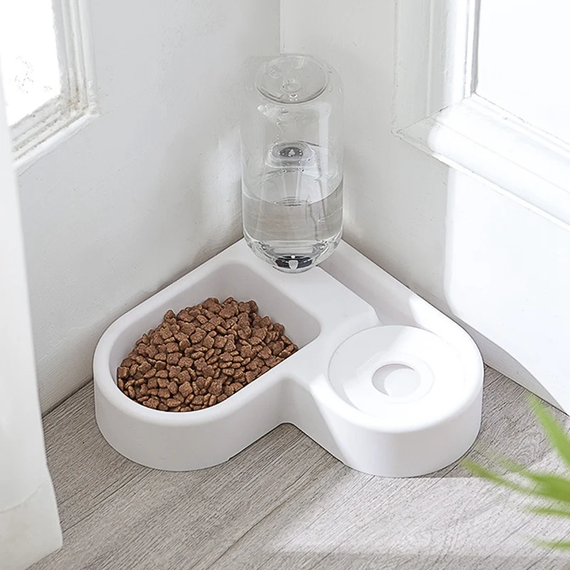 Кормушка для домашних животных автоматические двойные миски воды углы еды