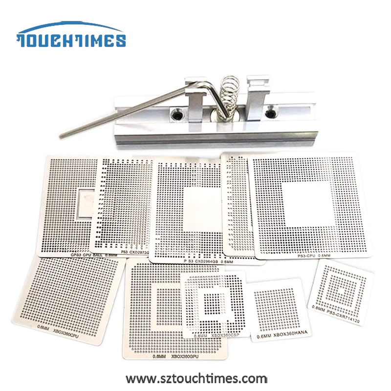 10 шт. трафареты BGA PS3 Xbox комплект трафаретов для реболлинга Jig паяльный шар 0 6 мм|ball