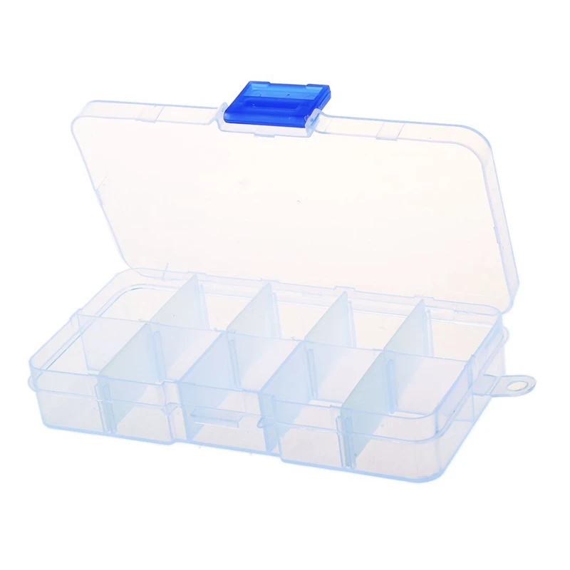 1 шт. коробка для хранения накладных ногтей с прозрачными отсеками и элементы