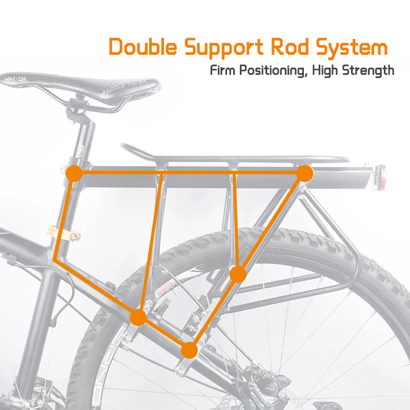 Deemount 100кг нагрузка на велосипед Грузовой перевозчик задняя багажная стойка 24 29