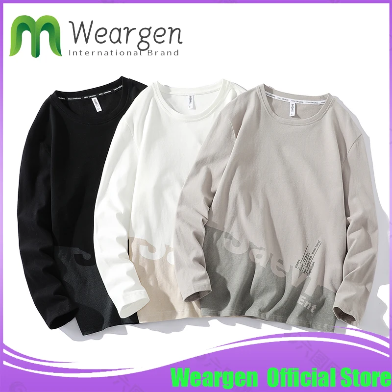 

Weargen New Men's Hoodies Harajuku Fashion Hip-Hop Style Streetwear Men Sweatshirts Casual Trendy Loose Top Round Neck Male 1879