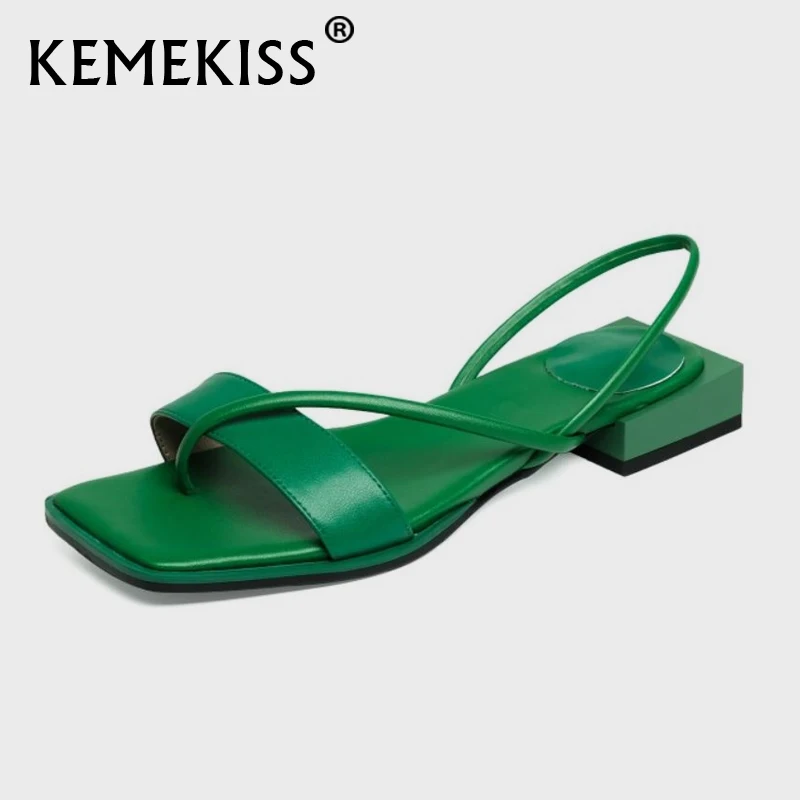 

KemeKiss/Размеры; Большие размеры 33-40; Женские туфли-сандалии на квадратном каблуке; На лето; Модная женская обувь; Квадратный носок без шнуровки...