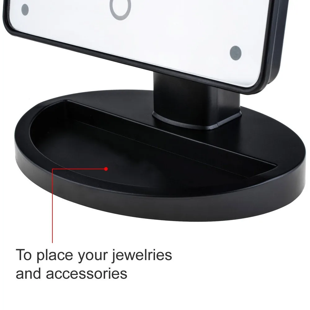 Зеркало для макияжа с светодиодный подсветкой увеличительное зеркало сенсорный