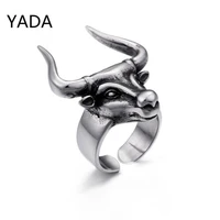 yada punk fashion simple bull head hip hop animal ring mens fashion jewelry rg200085
