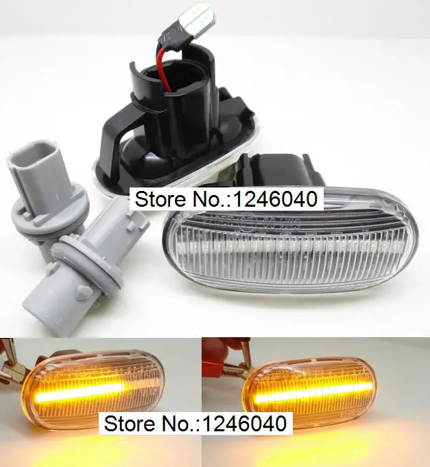 Dynamic WHITE SHELL 2 шт. Динамический светодиодный, боковой, габаритный фонарь светодиодный поворотник светильник для HONDA Civic Acura Del Sol Integra S2000 - Испускаемый цвет: Dynamic WHITE SHELL