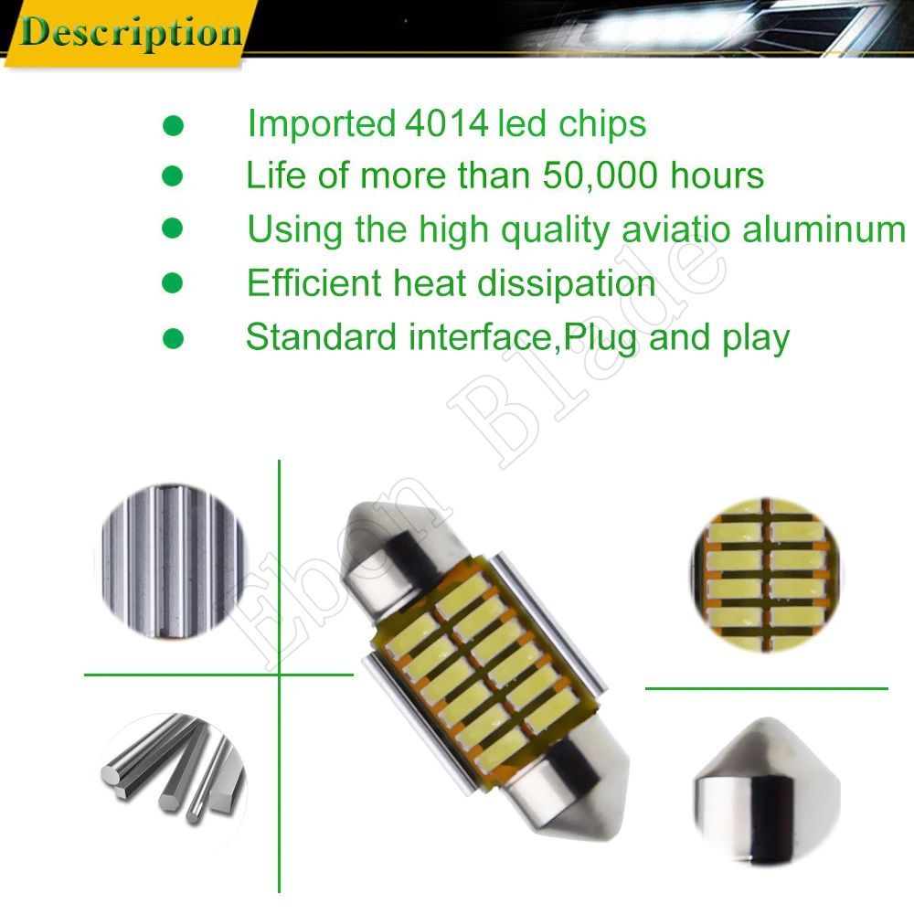 Фотоподвеска C10W C5W Φ 28 мм подходит для автомобильных лампочек внутреннего Купола