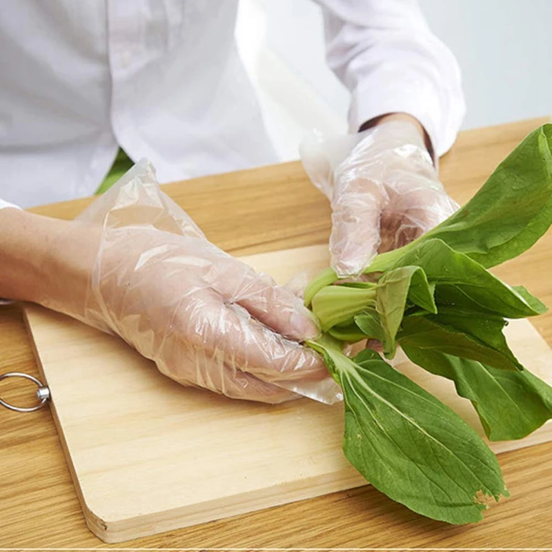 Одноразовые прозрачные пластиковые перчатки-500 штук одноразовые перчатки для