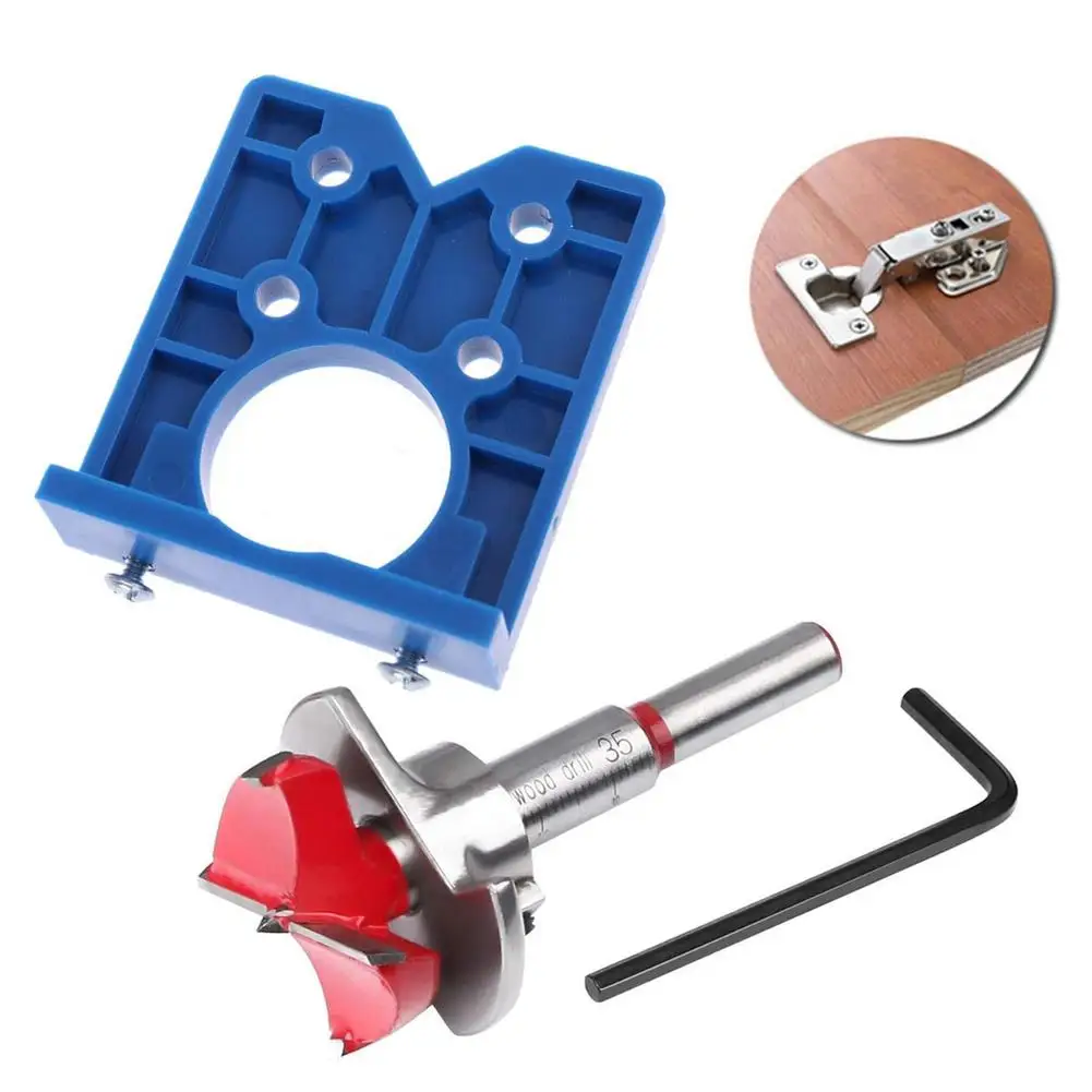 

Centering Hinge Center Hexagon Drill Bit Hardware Set for Cabinet Hinges and Mounting Plates Woodworking Positioning Hole