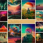 Картина с изображением космонавта, мечтающего в космосе, винтажный постер, вышивка стен, украшение для гостиной, бара