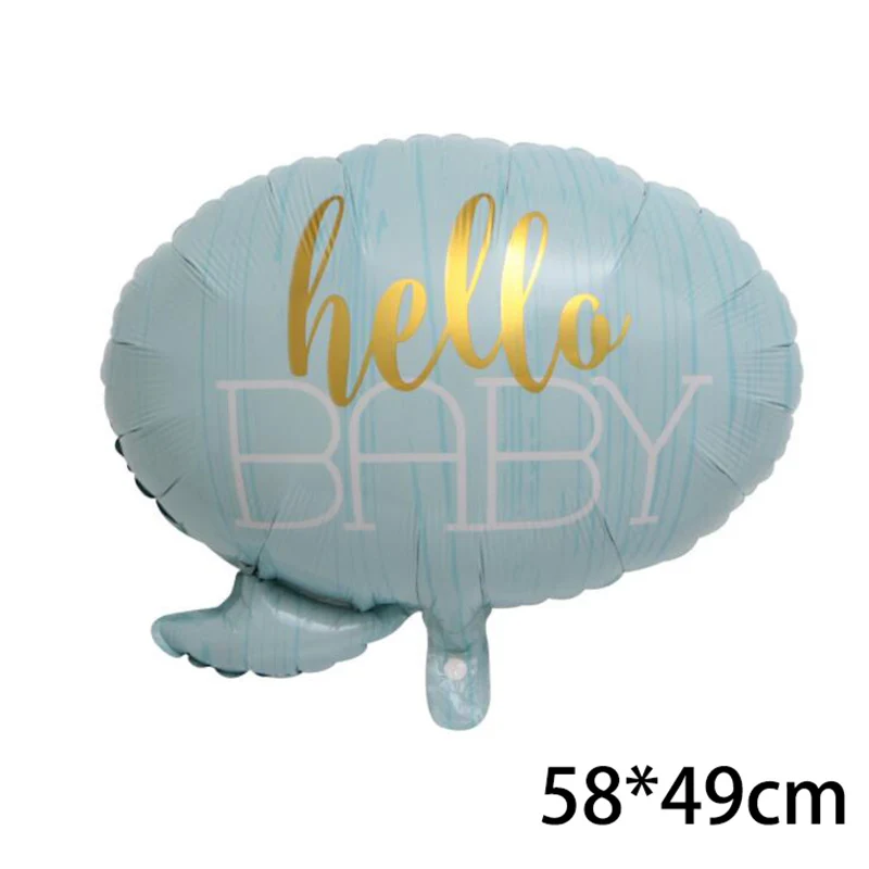 Воздушный шар из фольги с изображением голубого и розового бантов для дня