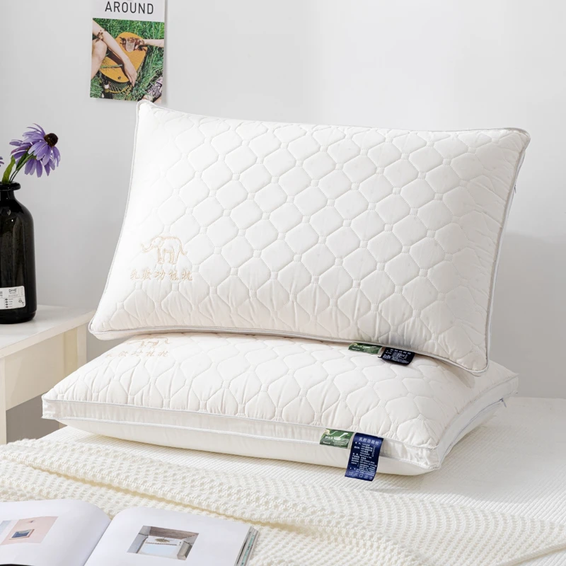 

Five-Star Hotel Anti-Feather Fabric Down Alternative Pillow Insert Protection Cervical Vertebra Pillow