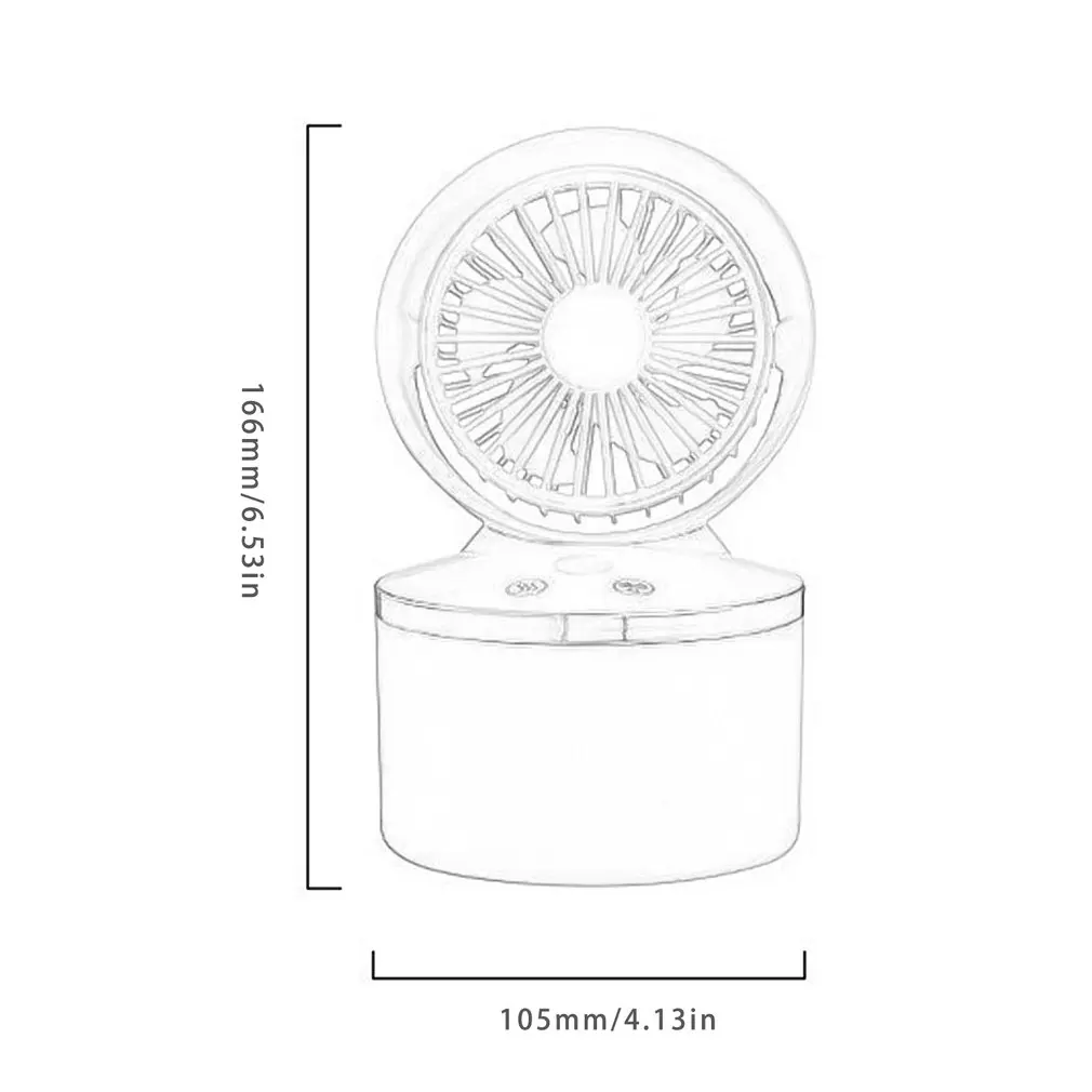 

2 in 1 USB Rechargeable Humidifier Desktop Spray Air Cooler Fan With Water Tank And Quiet For Summer Household Office