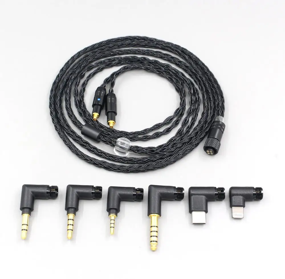 

16 Core Black OCC Awesome All In 1 Plug Earphone Cable For Shure SRH1540 SRH1840 SRH1440 LN006979