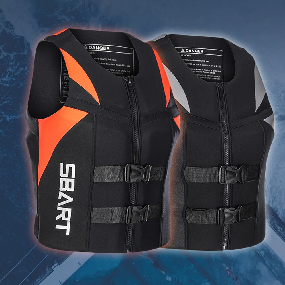 

2021 Adult Life Vest Swimming Boating Surfing Sailing Swimming Clothing Neoprene Safety Buoyancy Swimsuit High Quality