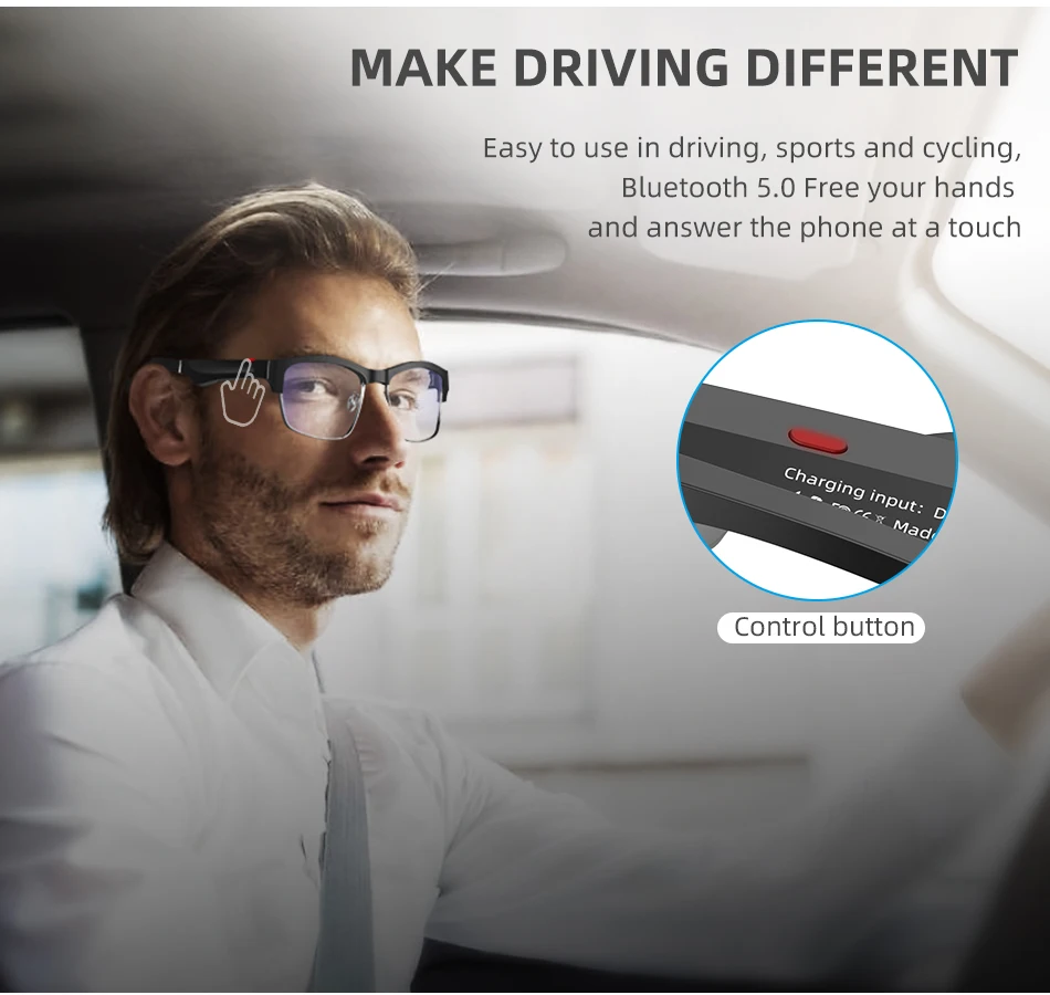 Беспроводные водонепроницаемые Bluetooth Смарт-очки сенсорные громкой звонки, музыка анти-голубые световые очки с микрофоном спортивные очки