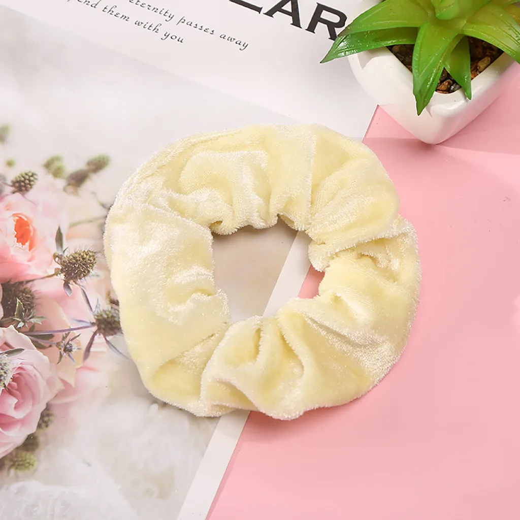 1 шт. Velluto Scrunchies Fasce Accessori Per Capelli Donne Ragazze Capelli Elastici Cravatta In Gomma anello corda per cape