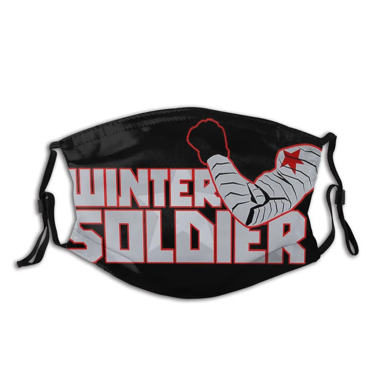 

Winter Soldier Reusable Printed Mouth Face Mask Windproof Cold Proof with filters Winter Protection Cover Muffle for Men Women