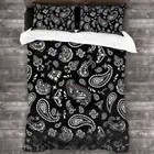 Бесшовная бандана, черное одеяло из 100% чистого хлопка с 2 наволочками, комплект пододеяльника, комплекты постельного белья