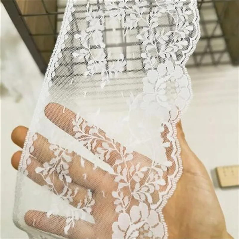 5 метров чистый белый неэластичный кружевной край отделка сетка детское платье