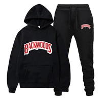 fashion brand backwoods mens set fleece hoodie pant thick warm tracksuit sportswear hooded track suits male sweatsuit tracksuit