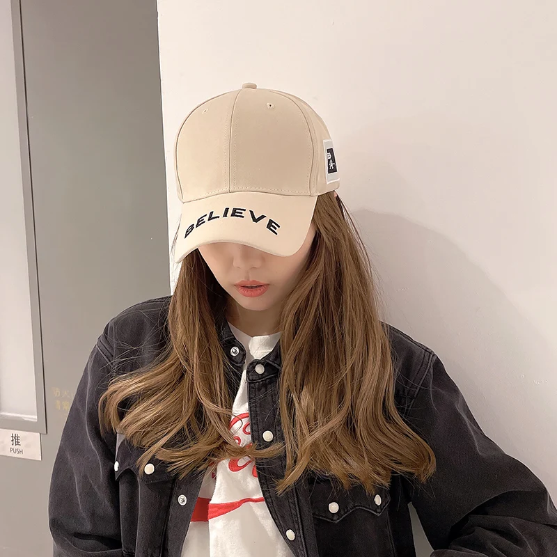 

2021 New Lady Cap Heavy Industry Embroidery Fashion Casual Sun Block Letter Baseball Cap Korean Version Street Cap