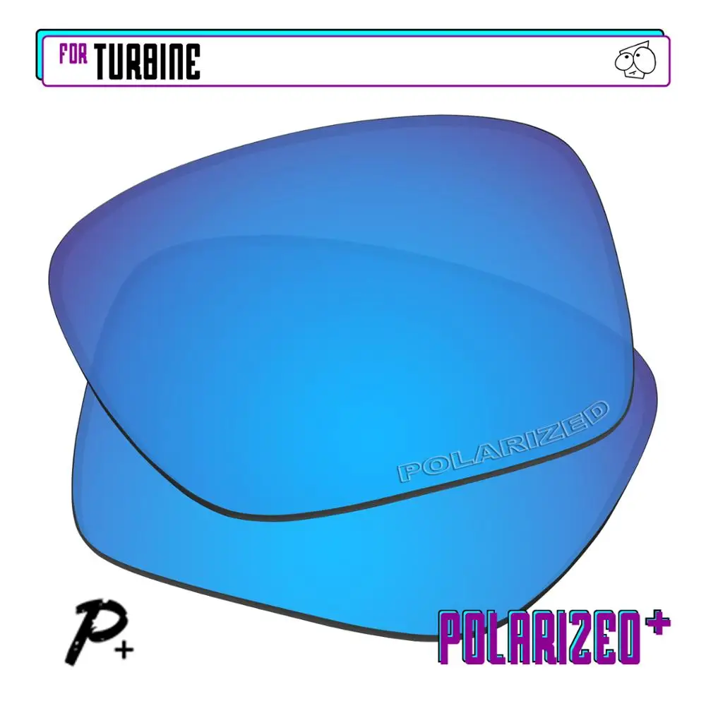 EZReplace Polarized Replacement Lenses for - Oakley Turbine Sunglasses - Blue P Plus