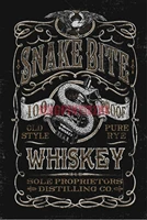 personality retro snake bite whiskey bar pub home decor vintage signboard racing helmet motorcycle stickers